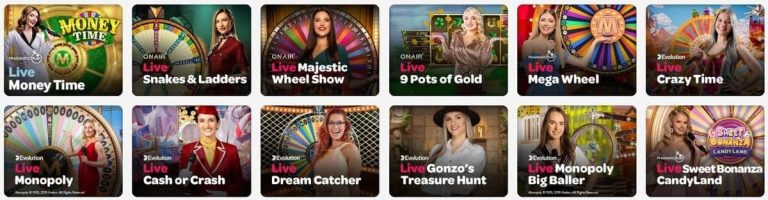 jeux live Spin Casino